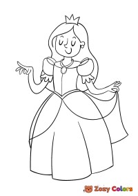 Princess with a fancy dress