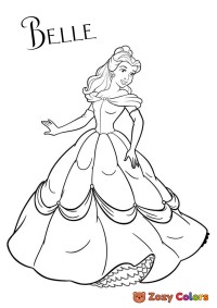 Princess Belle in a dress