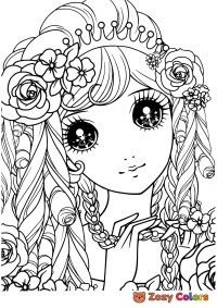 Girl-4 coloring page for Adults