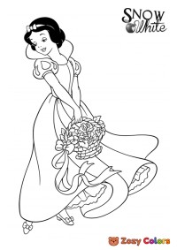 Snow White with flowers