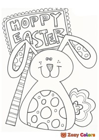 Happy Easter bunny doodle