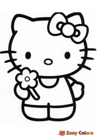 Hello Kitty with flower
