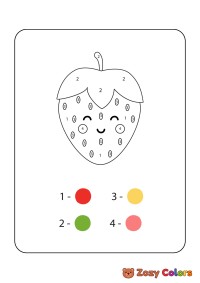 Strawberry color by numbers
