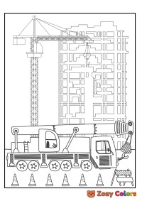 Huge construction crane
