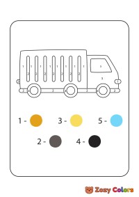 Garbage truck color by numbers